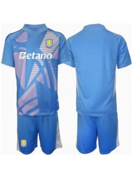 Aston Villa Torwart Ausweichtrikot für Kinder 2024-25 Kurzarm (+ Kurze Hosen)